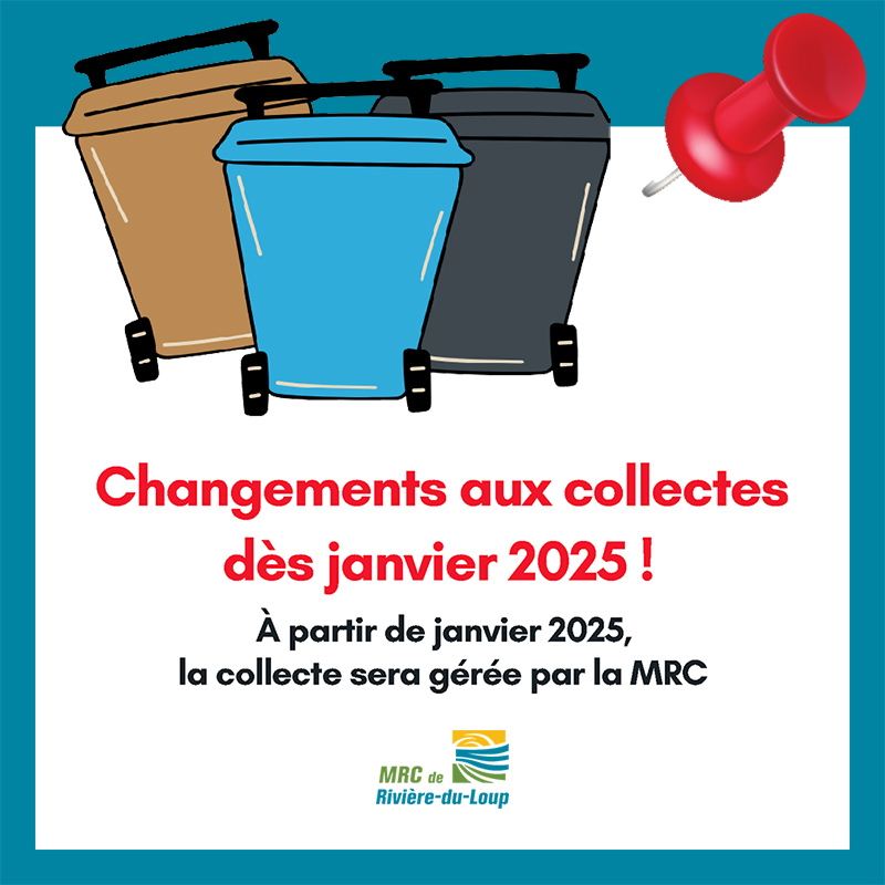 Nouveautés pour les collectes