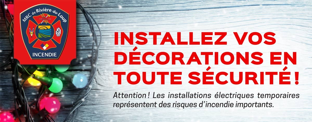 ATPIQ : Fiche prévention - Installez vos décorations en toute sécurité (Bannière)