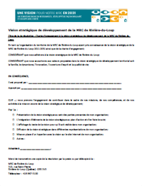 Vision stratégique de développement de la MRC de Rivière-du-Loup - Charte d’engagement (organisation)